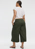 Cropped Wide-Leg Linen-Blend Pant