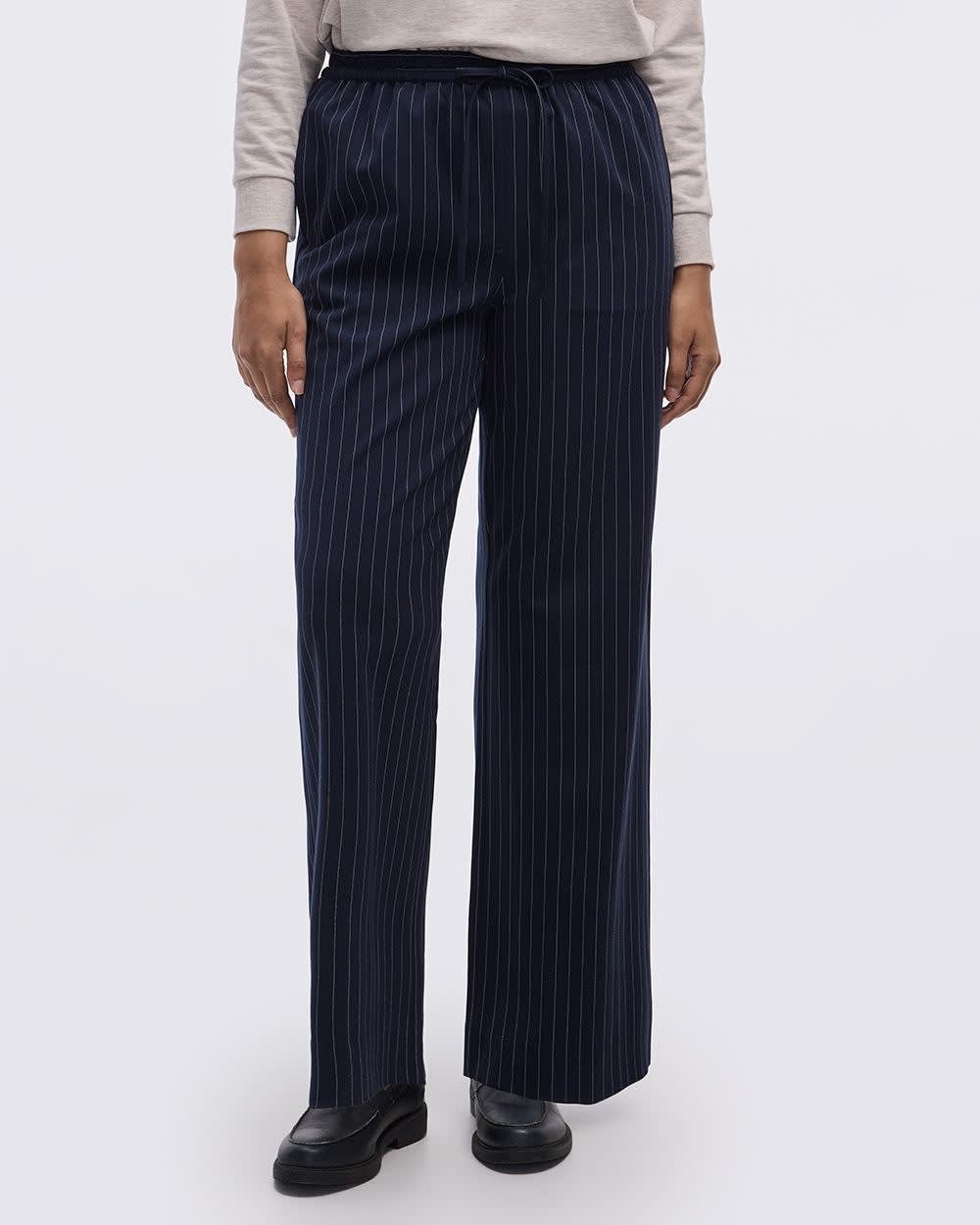 Striped Wide-Leg Pull-On Pant - The Timeless | Regular | Reitmans