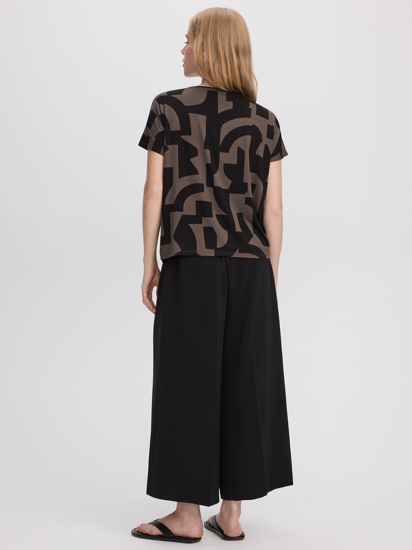 Short-Dolman-Sleeve Boat-Neck T-Shirt