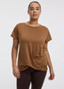 Crew-Neck T-Shirt with Twisted Front - Hyba