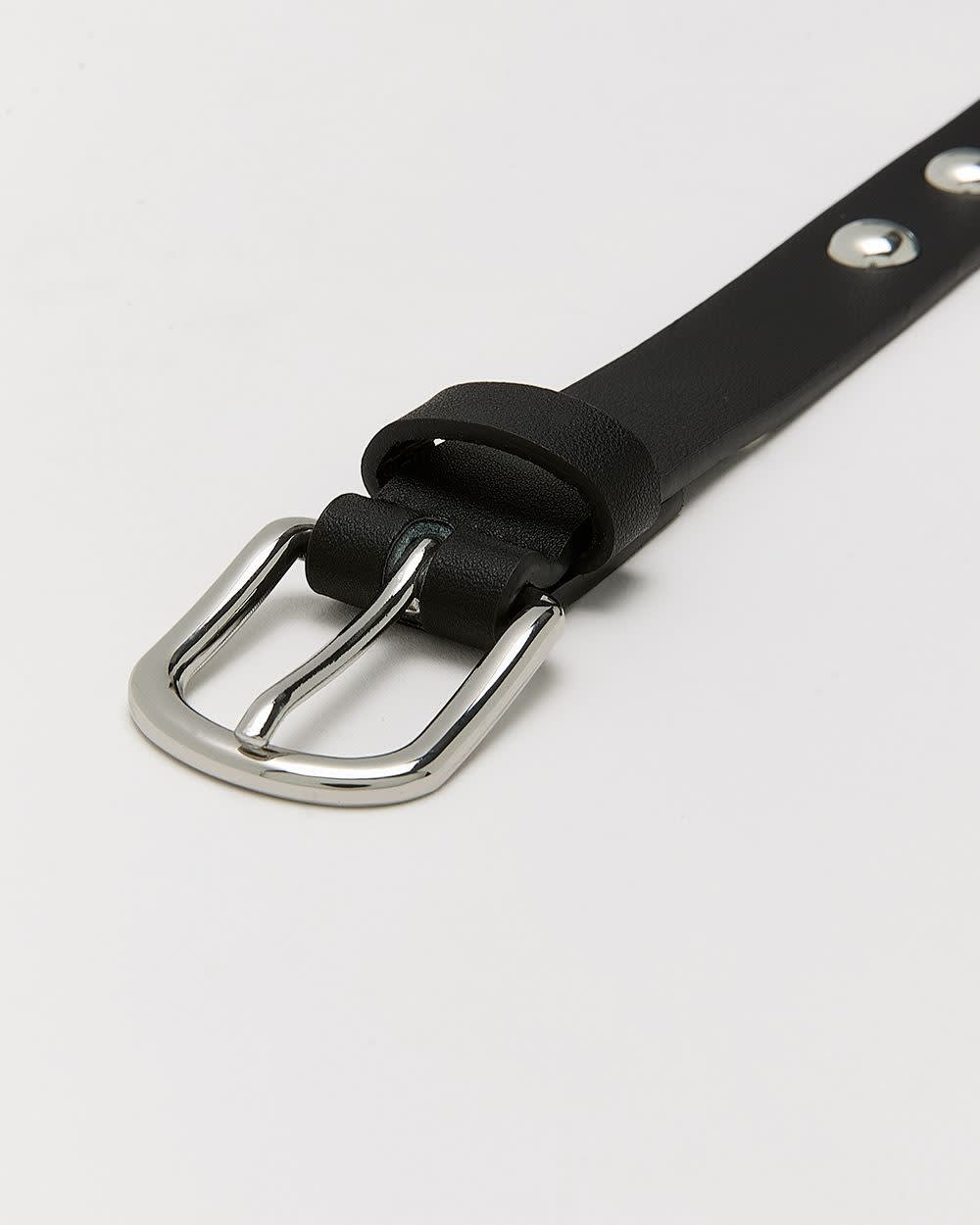 Faux Leather Belt with Studs