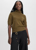 Cashmere-Blend Elbow-Sleeve Turtleneck Sweater