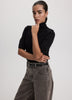 Cashmere-Blend Elbow-Sleeve Turtleneck Sweater