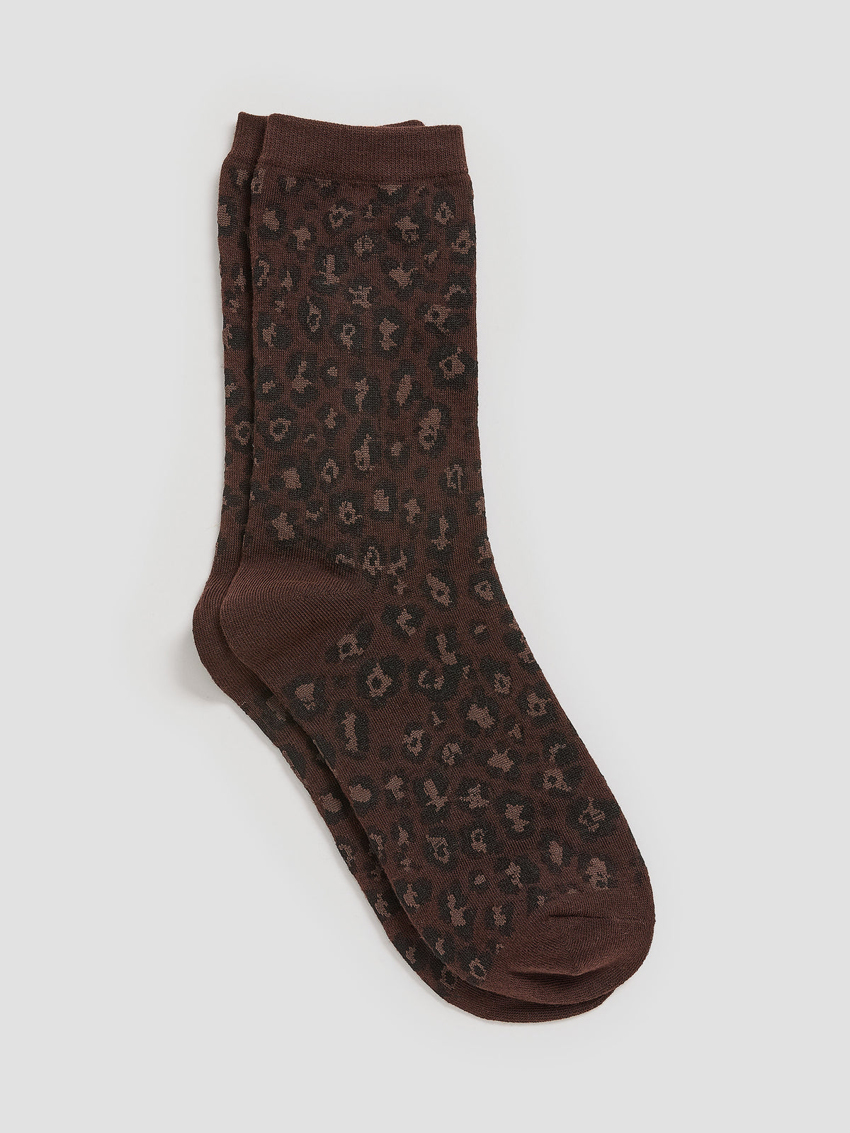 Crew Socks with Cheetah Print