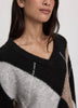Long-Sleeve V-Neck Argyle Sweater