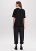 Short-Sleeve Crew-Neck Long T-Shirt with Print