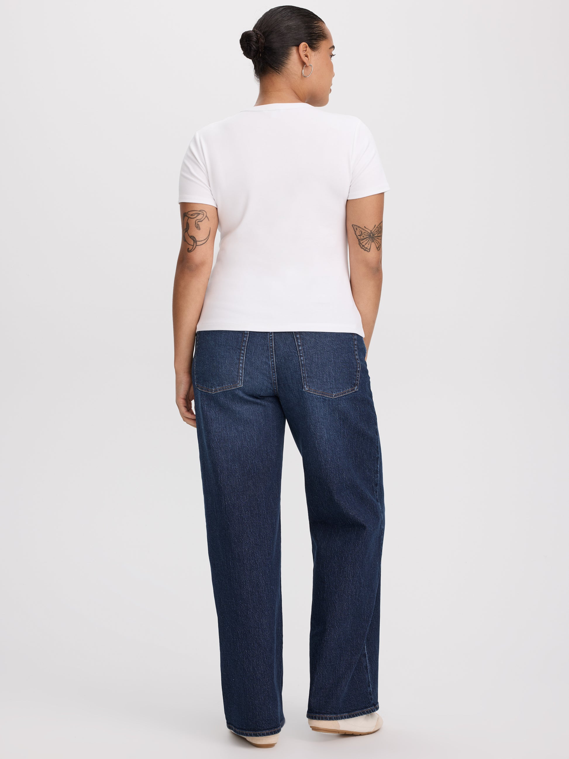 Fitted Crew-Neck Ribbed T-Shirt