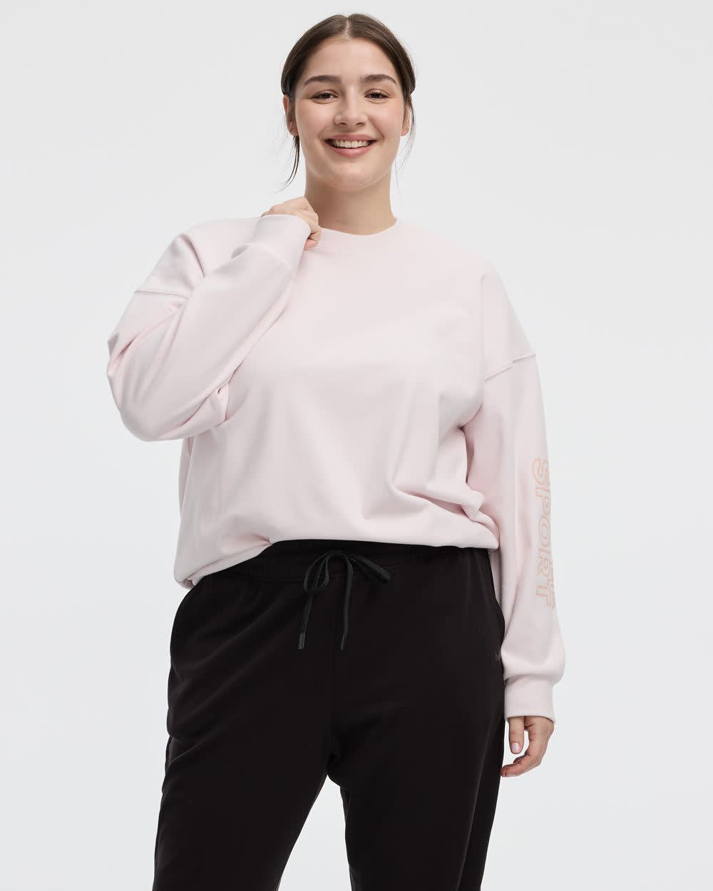 Long-Sleeve Crew-Neck Polar Fleece Sweater - Hyba