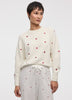 Long-Sleeve Crew-Neck Pullover with Hearts