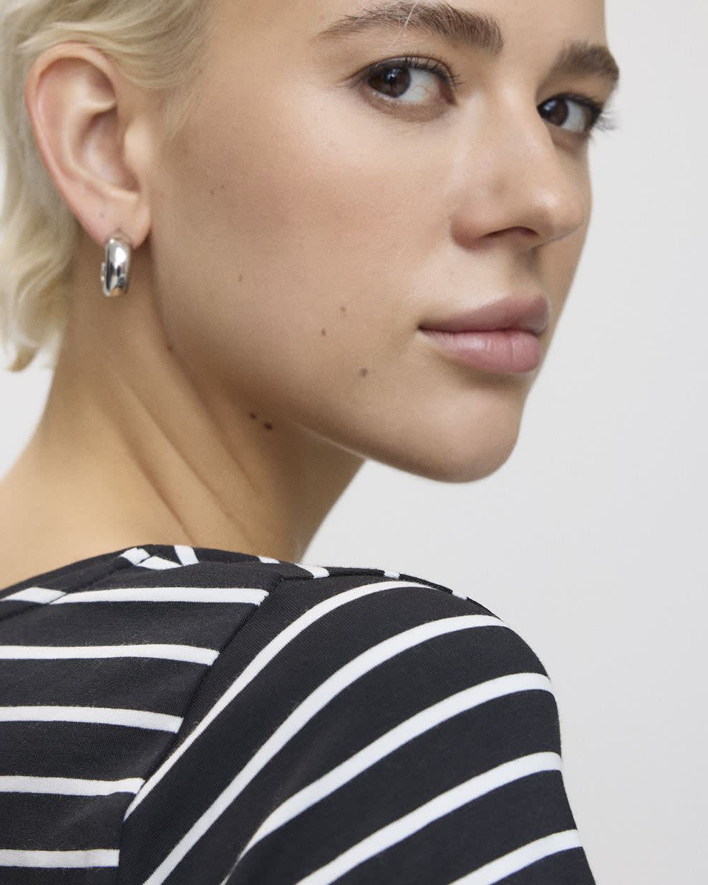 Striped Scoop Neck T-Shirt - R Essentials