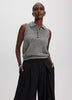 PlushSoft Sleeveless Polo Sweater