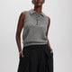 PlushSoft Sleeveless Polo Sweater