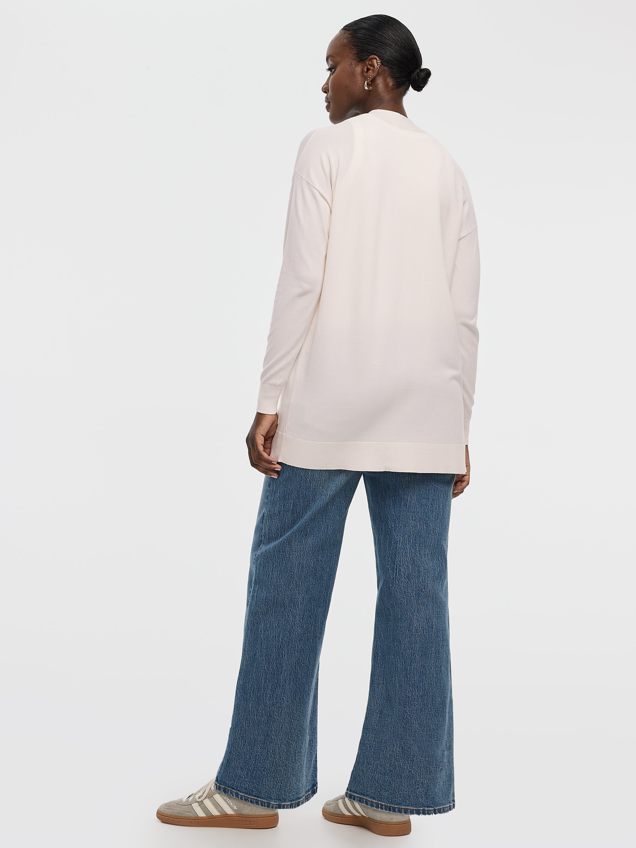 Cardigan ouvert à manches longues avec poches - R Essentiels