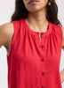 Buttoned-Down Crew-Neck Tank