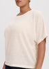 Short-Sleeve Crew-Neck T-Shirt with Pointelle Stitches