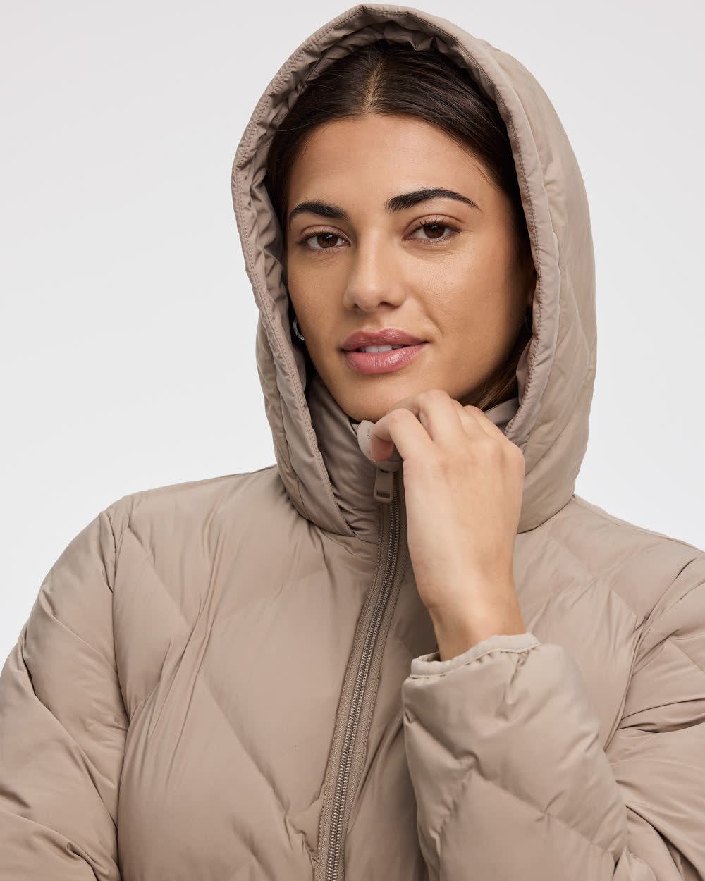Long Hooded Puffer Jacket