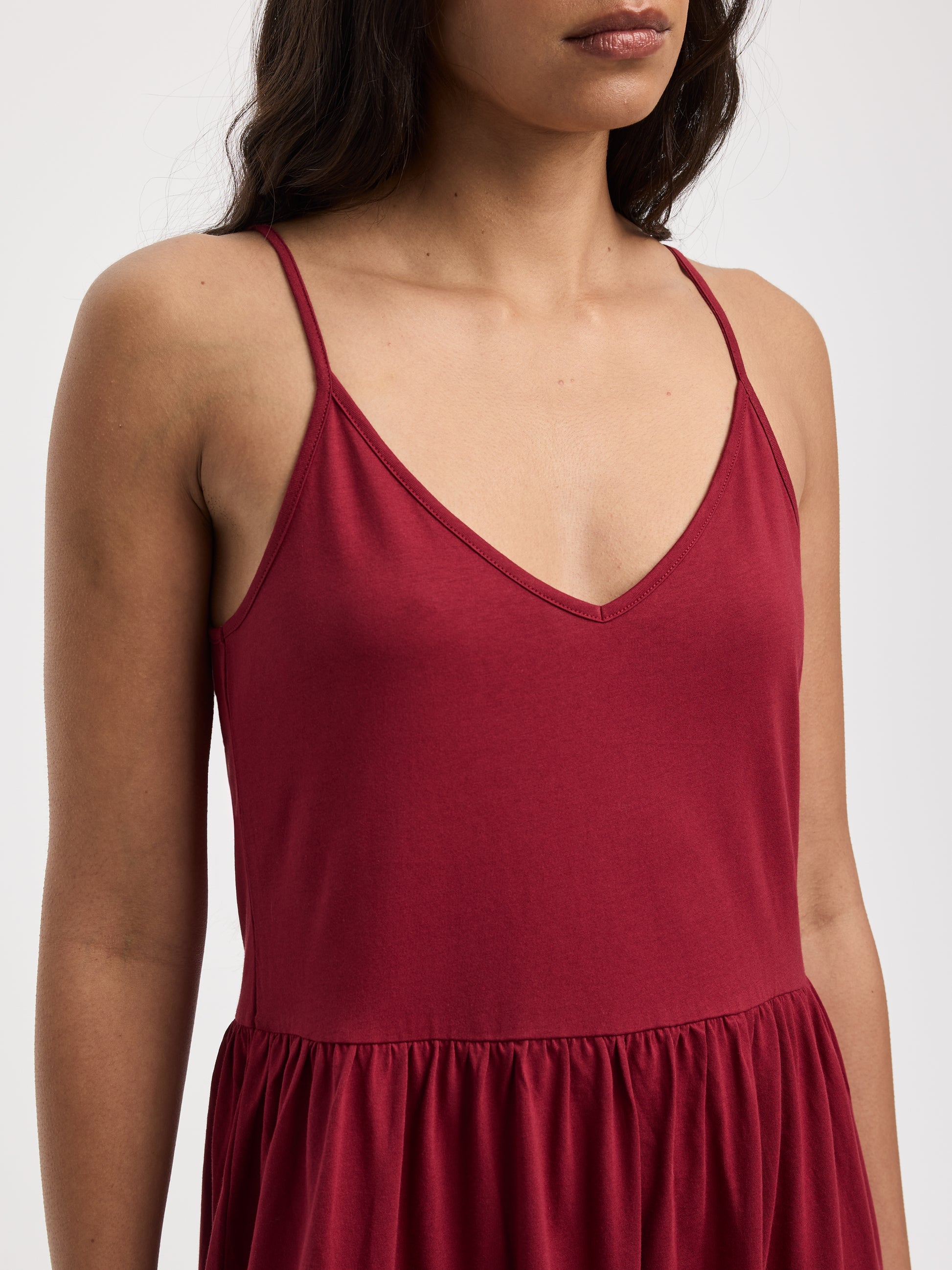 Sleeveless V-Neck Midi Dress