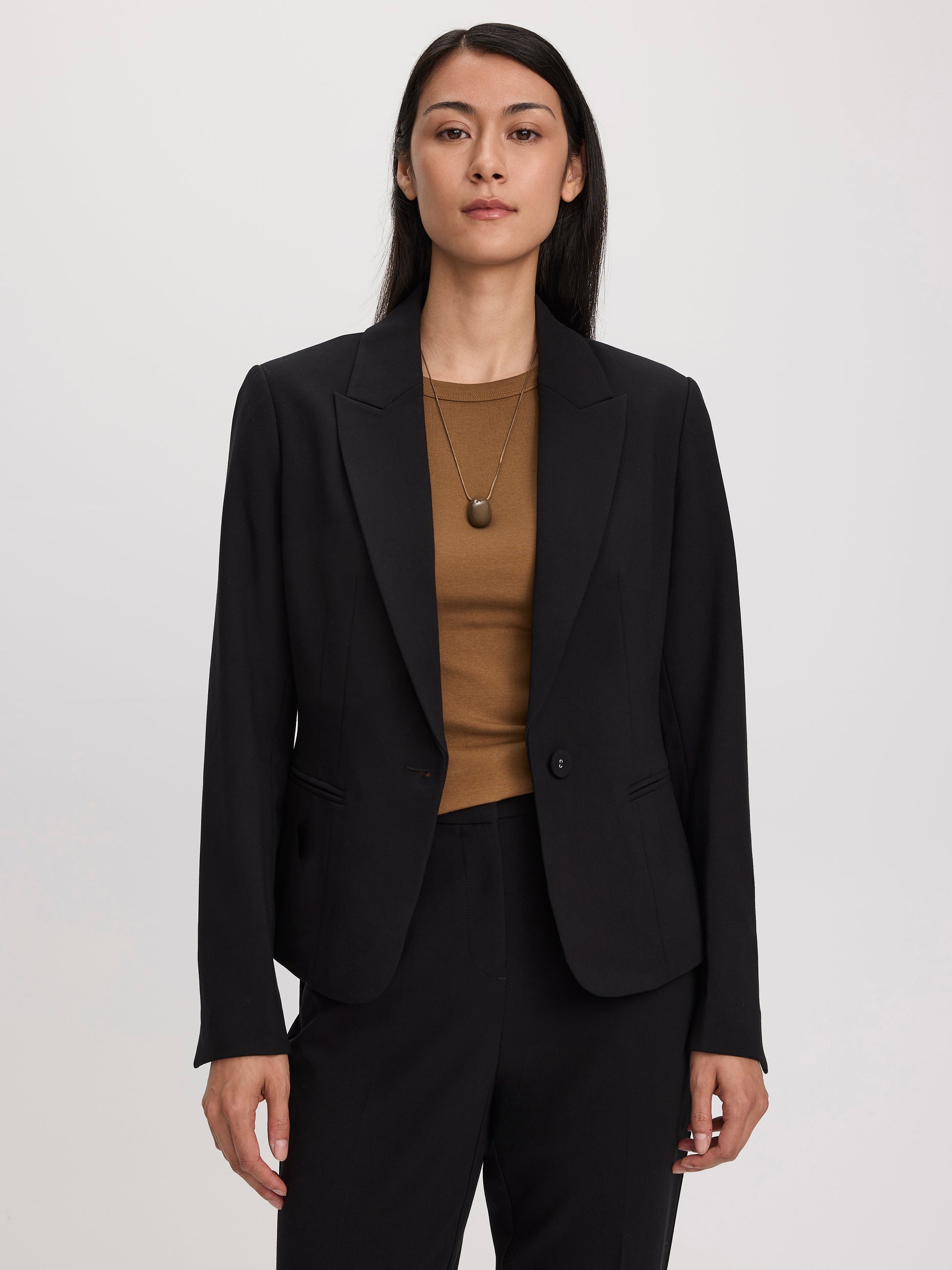 Fitted One-Button Blazer - The Portfolio