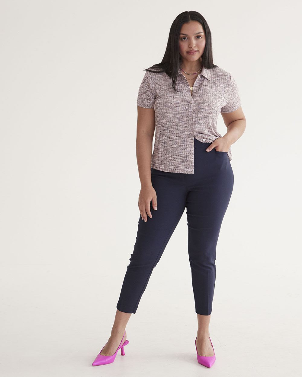 Slim-Leg High-Rise Ankle Pant - The Iconic (R)
