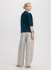 Elbow-Sleeve Crew-Neck Sweater