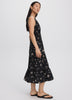Sleeveless Split-Neck Midi Dress