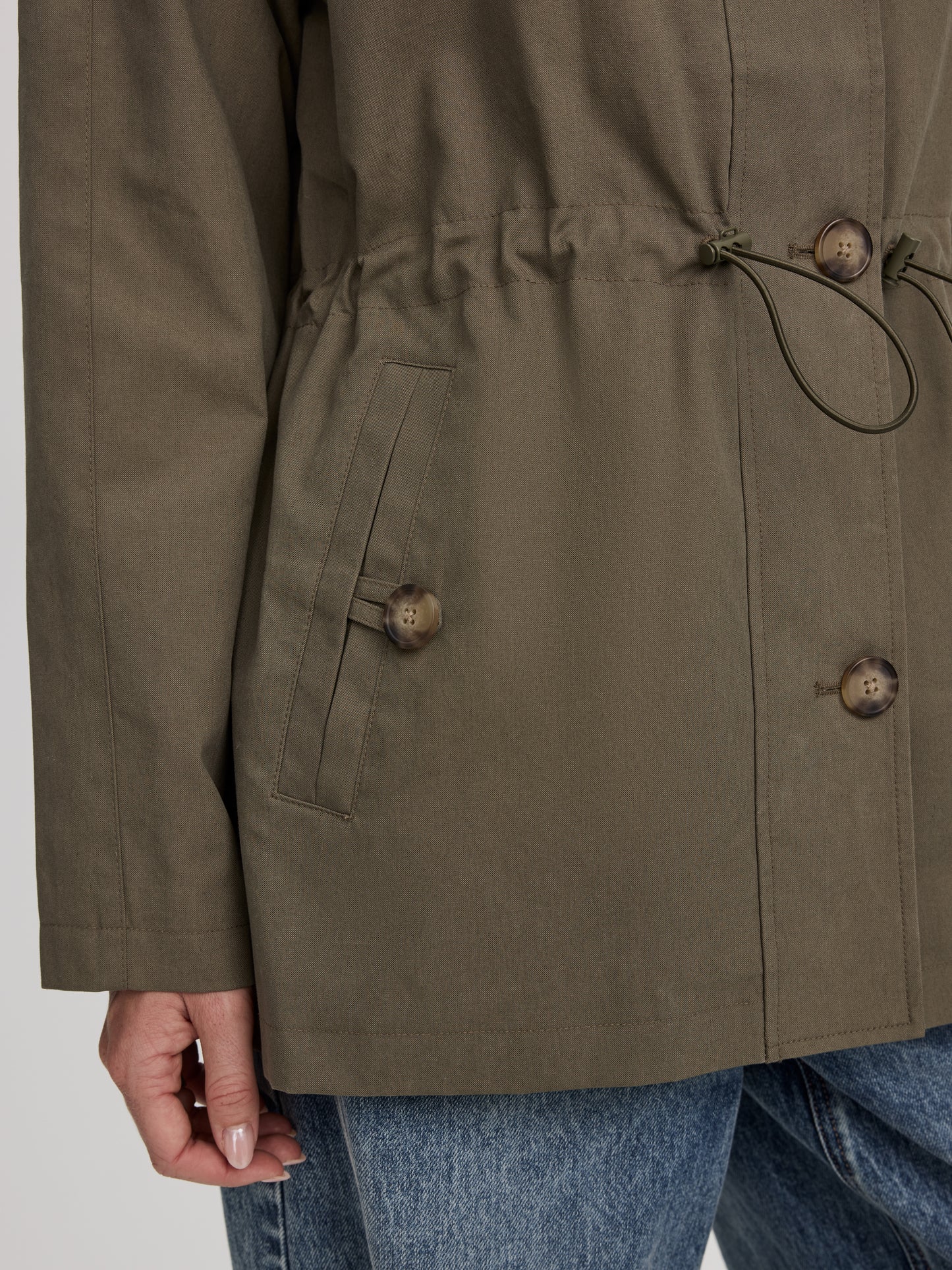 Trench Coat with Cinched Waist