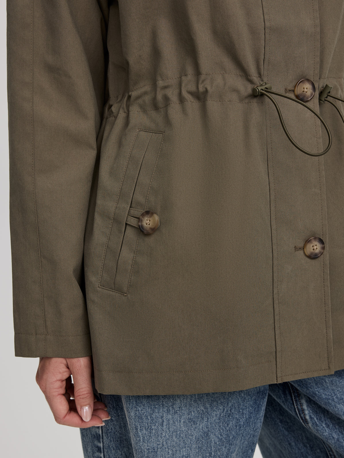 Trench Coat with Cinched Waist