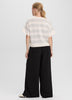 Cashmere-Blend Short-Sleeve Crew-Neck Loose Sweater