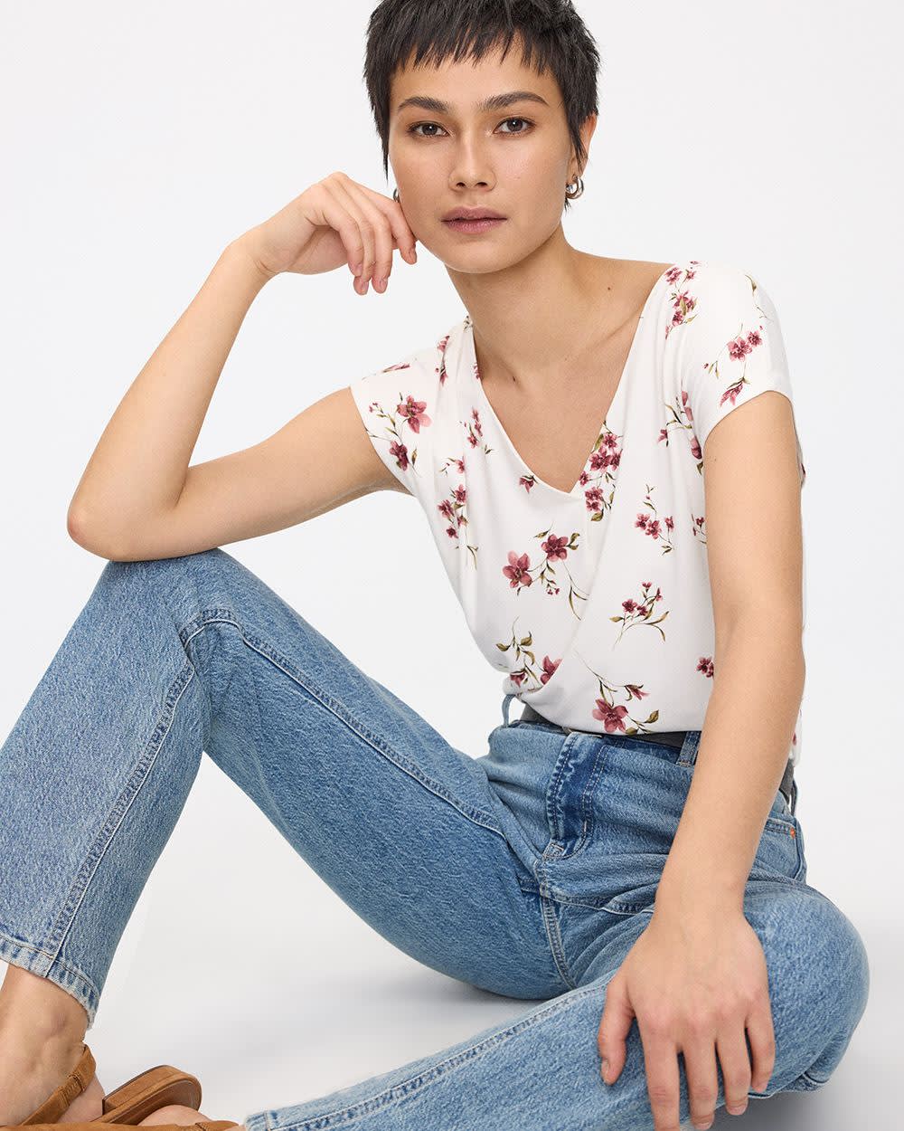 Extended-Sleeve V-Neck Tunic