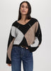 Long-Sleeve V-Neck Argyle Sweater