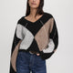 Long-Sleeve V-Neck Argyle Sweater