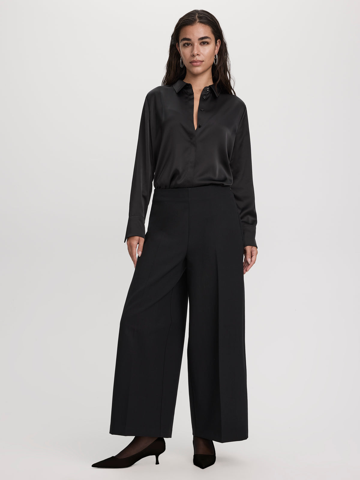 Mid-Rise Barrel Pants