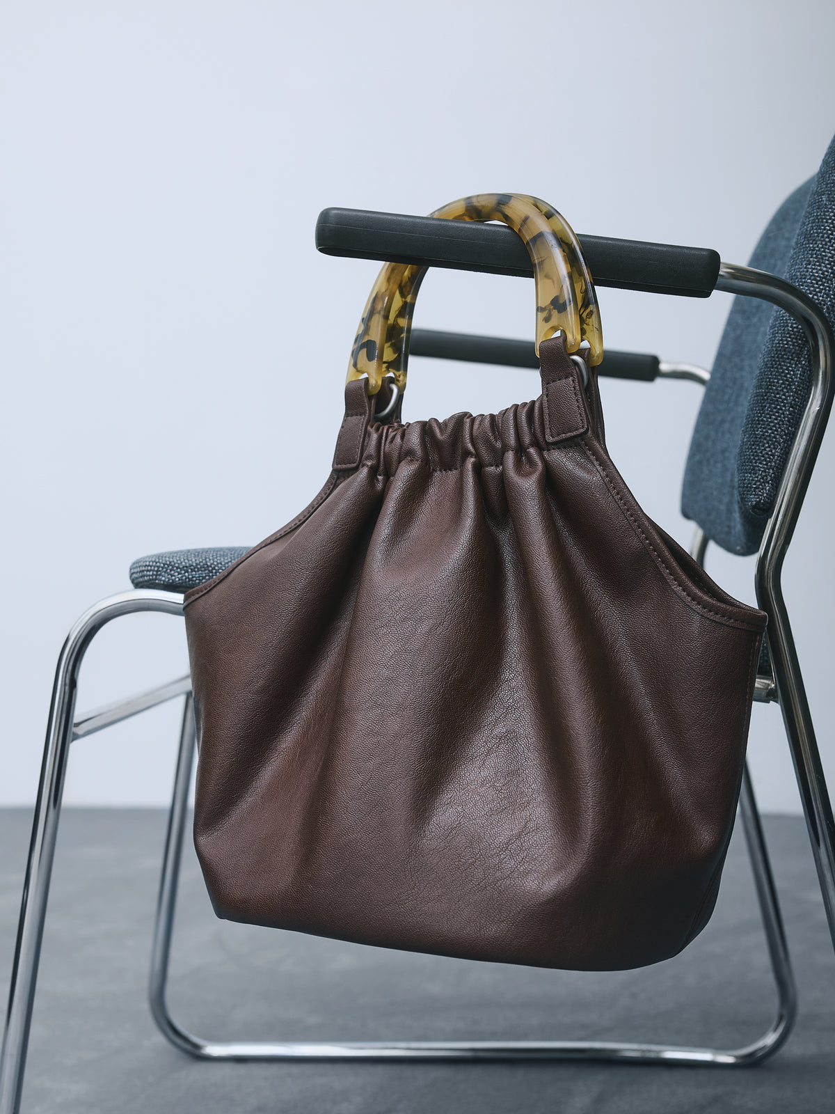 Faux Leather with Hard Handle