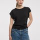 Extended-Sleeve Shirred Tee with Drawstrings