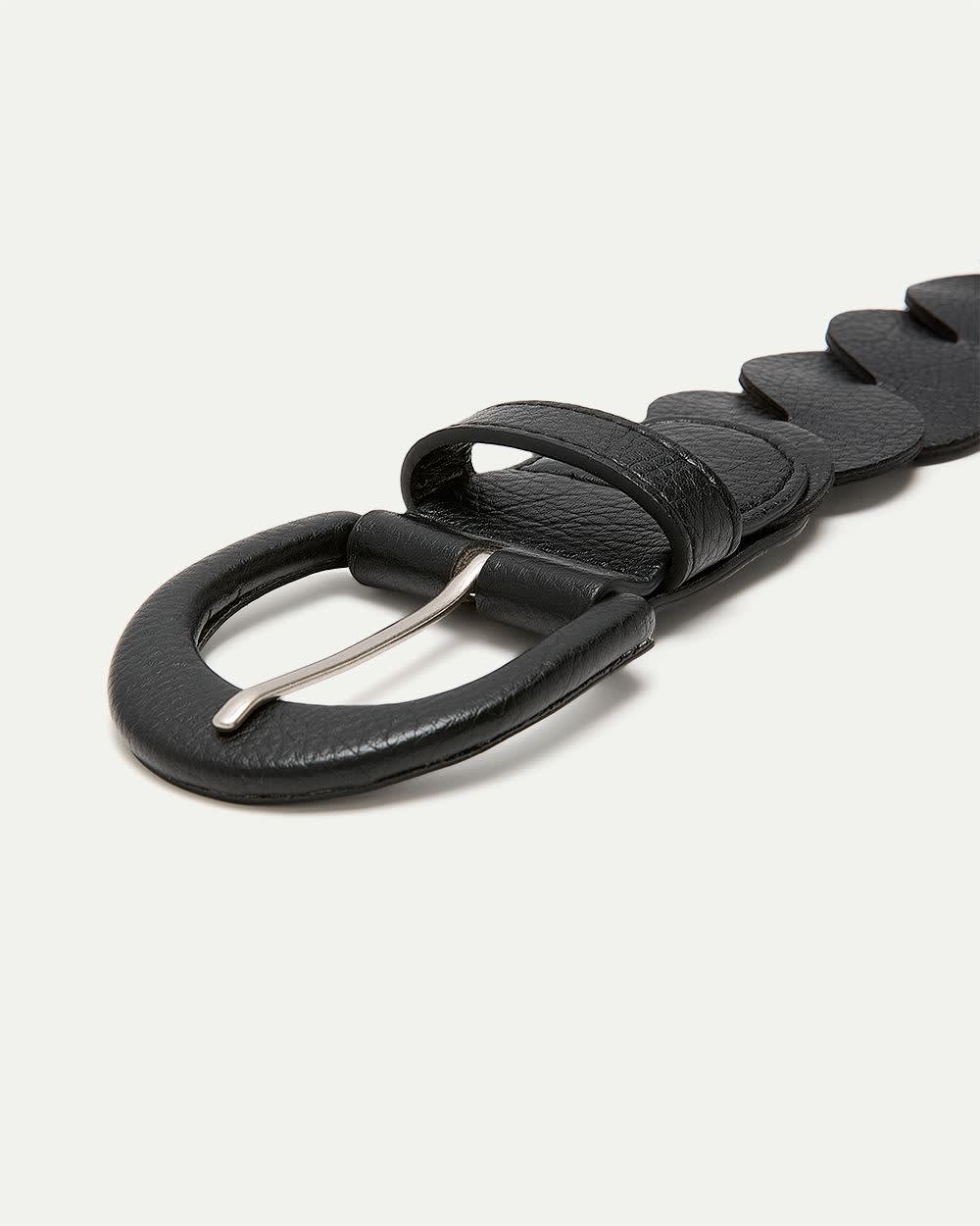 Ceinture torsadée en faux cuir