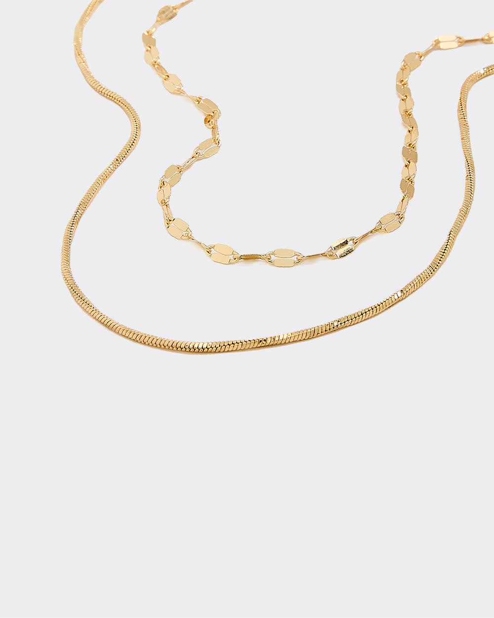 Double-Chain Short Necklace