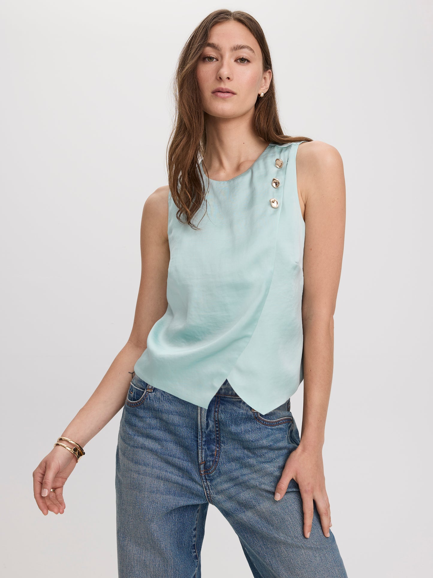 Sleeveless Wrap Top