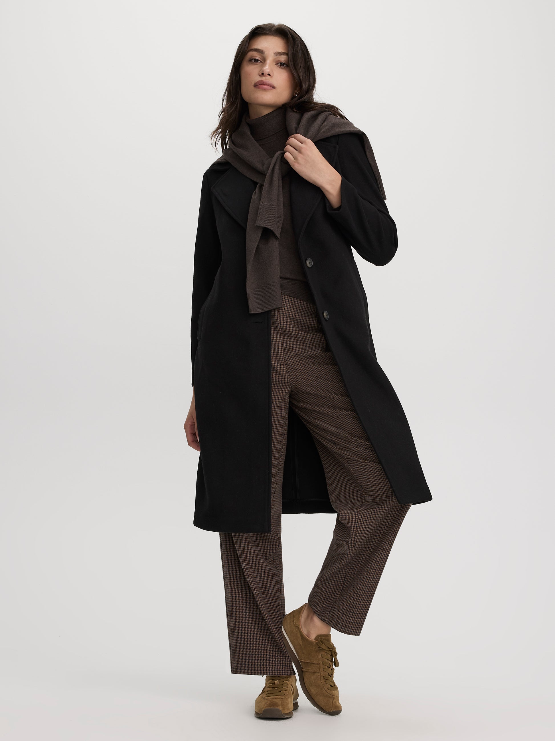 Long Wool-Blend Jacket