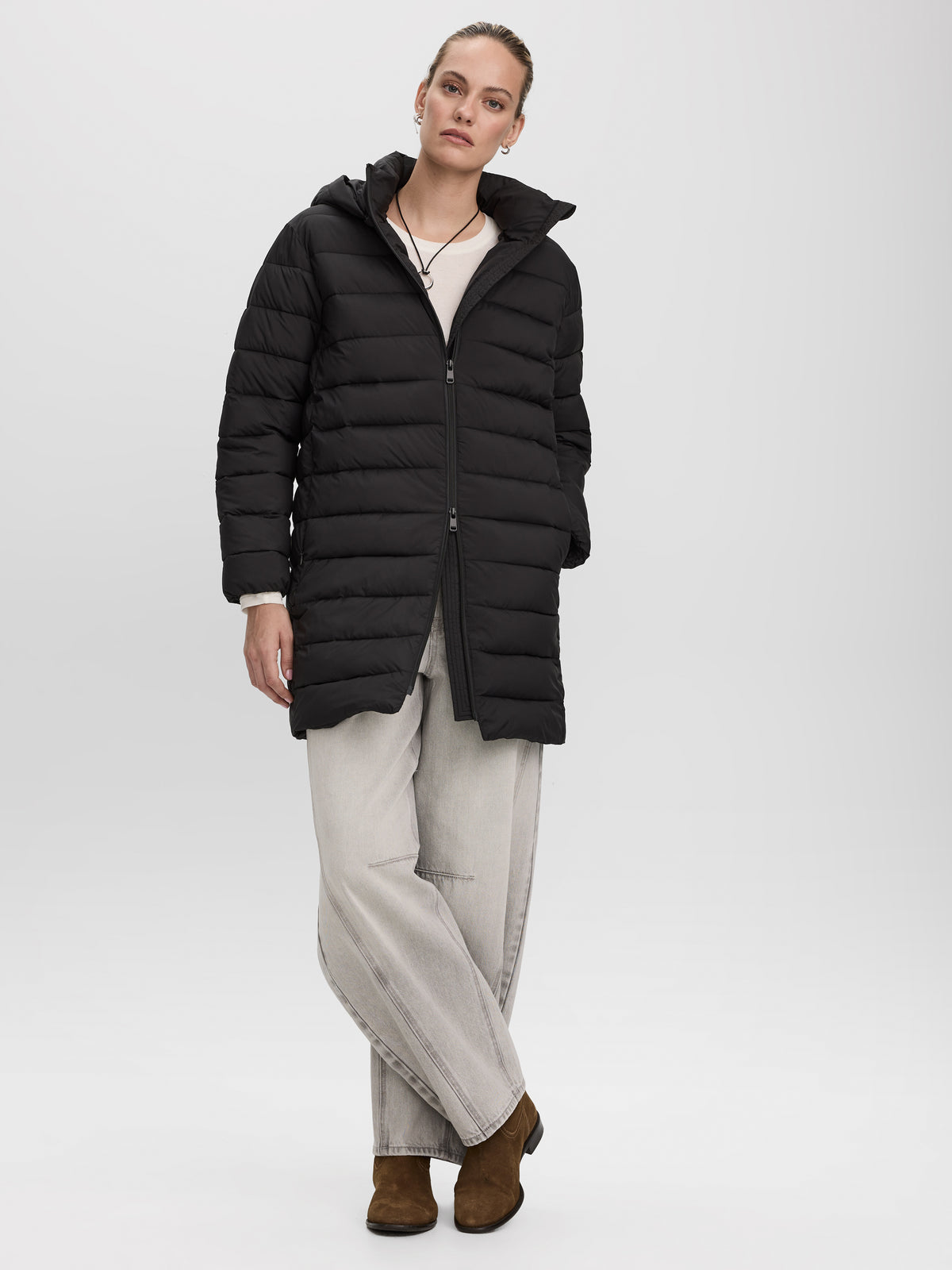 Puffer Jacket with Removable Hood