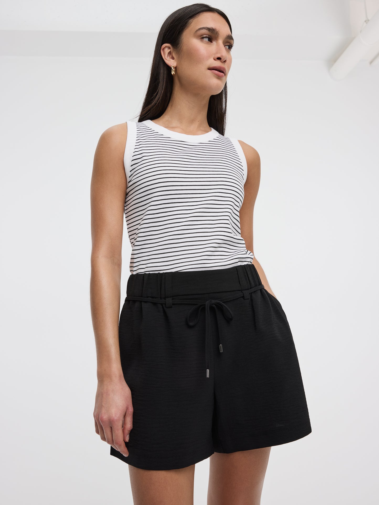 High-Rise Pull-On Shorts