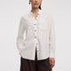 Long-Sleeve Linen-Blend Shirt