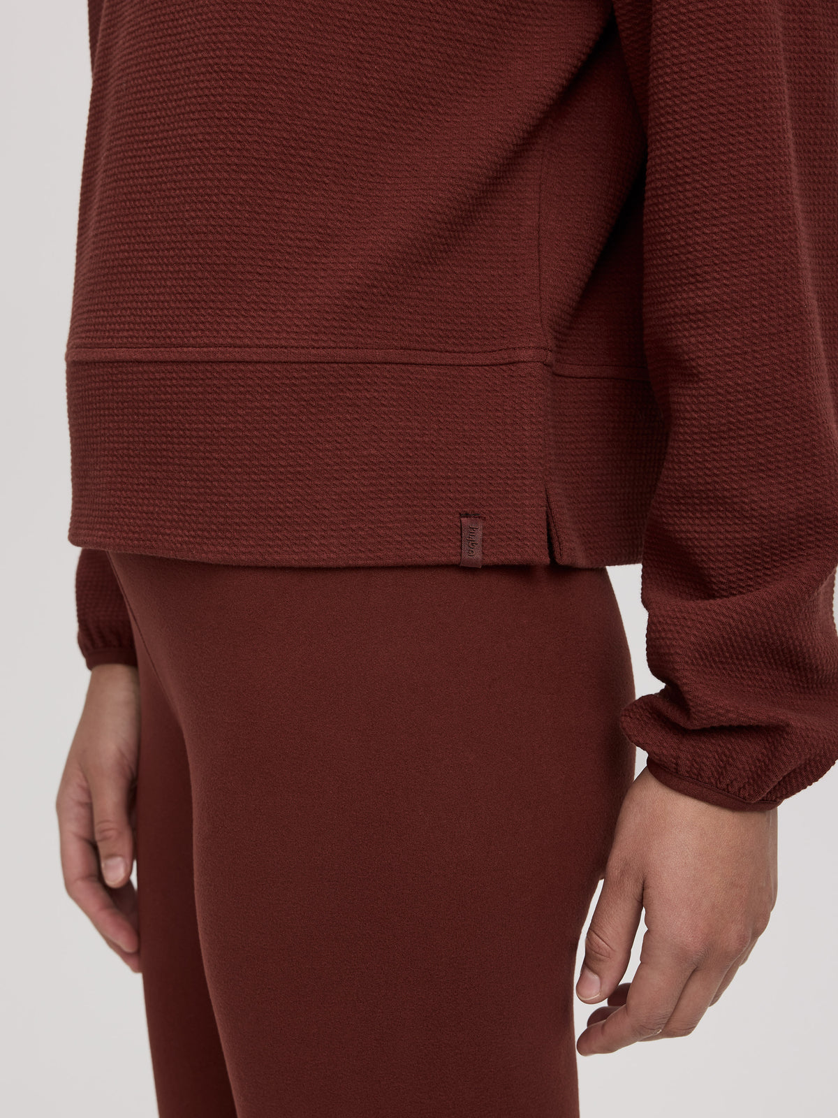 Mock-Neck Textured Pullover - Hyba