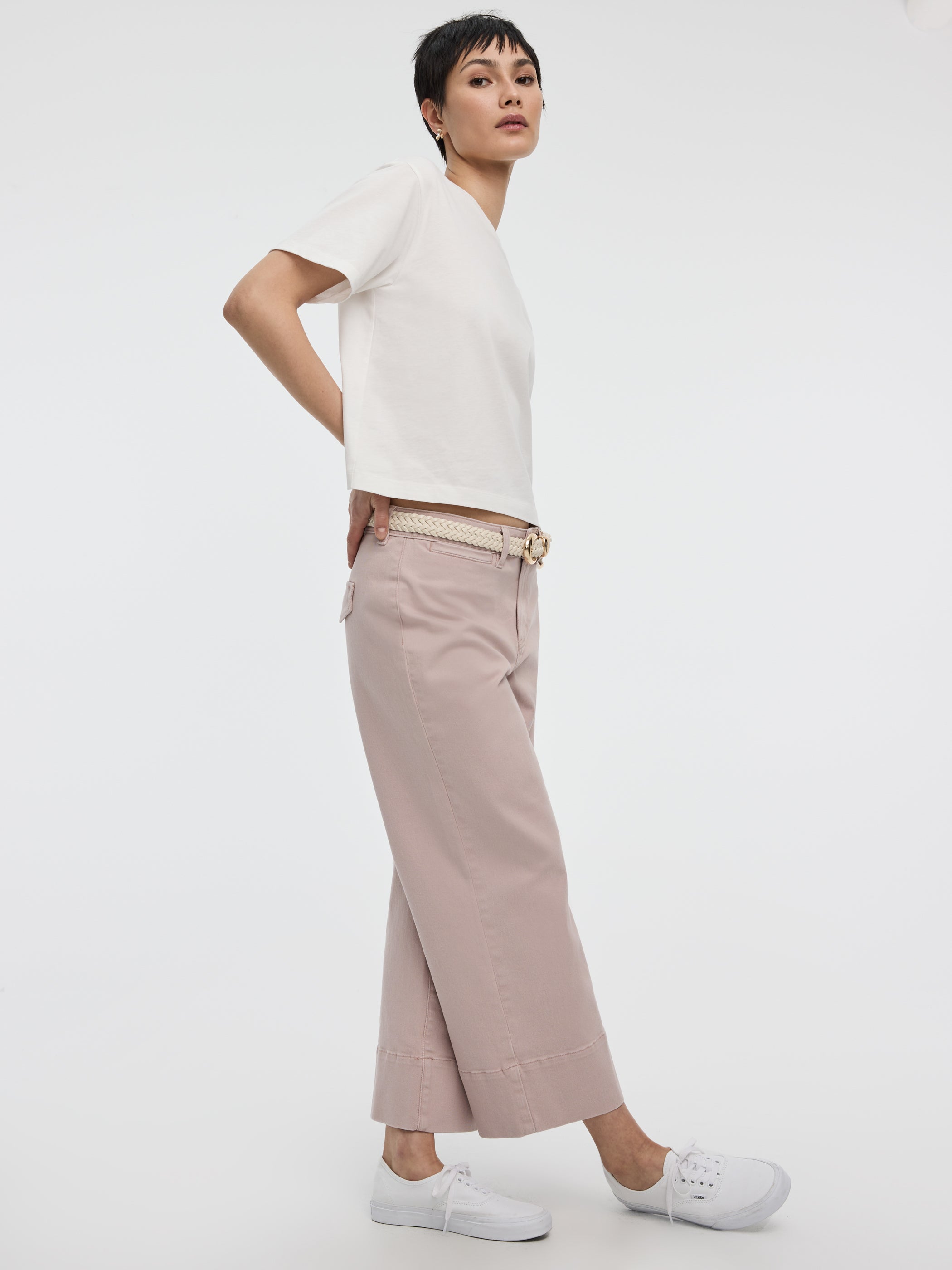Straight-Leg High-Rise Cropped Mariner Pant