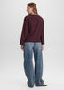 Striped Long-Sleeve Boat-Neck Top