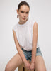 Crew-Neck Tank with Bubble Hem