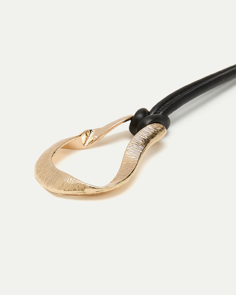 Faux Leather Cord Belt
