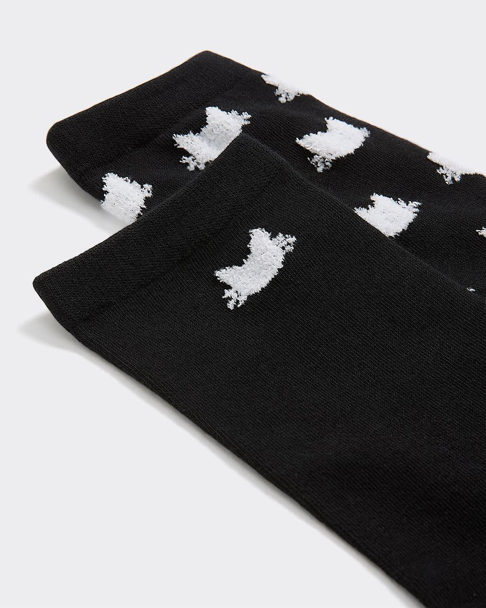 Crew Socks with Cats - 2 Pairs