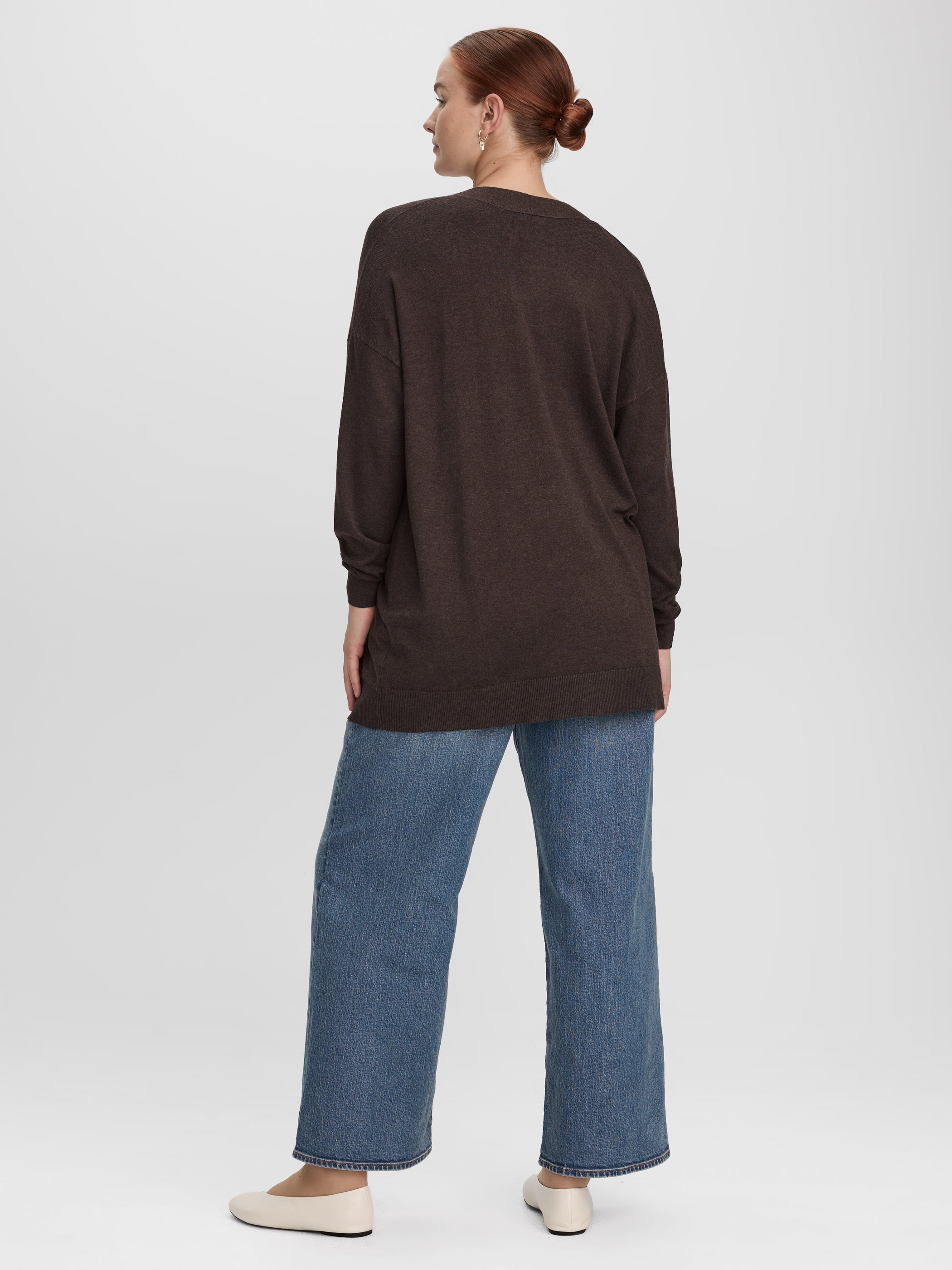 Long-Sleeve Open Cardigan with Pockets - R Essentials