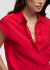 Extended-Sleeve Buttoned-Down Blouse