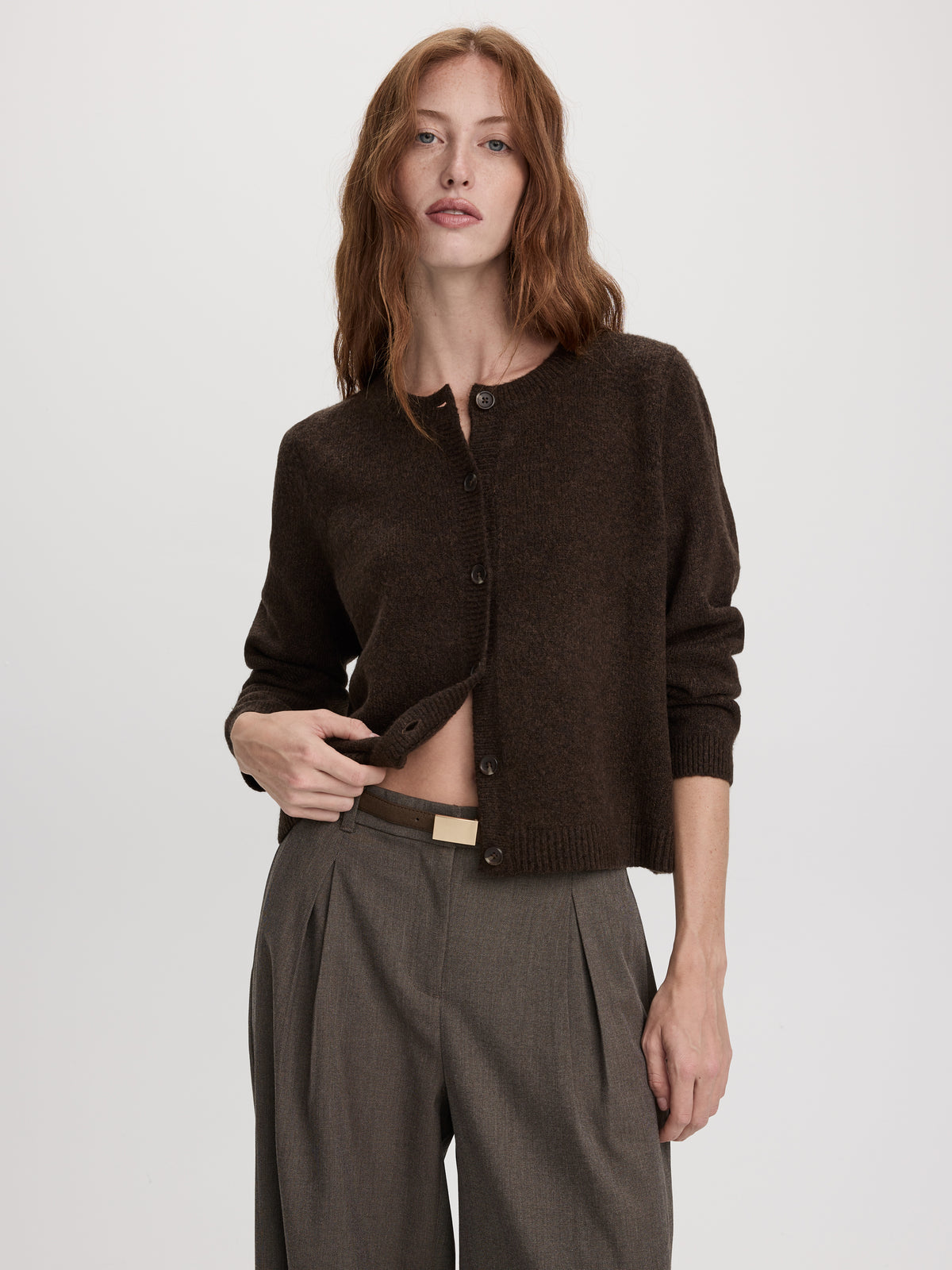 Crew-Neck Cardigan